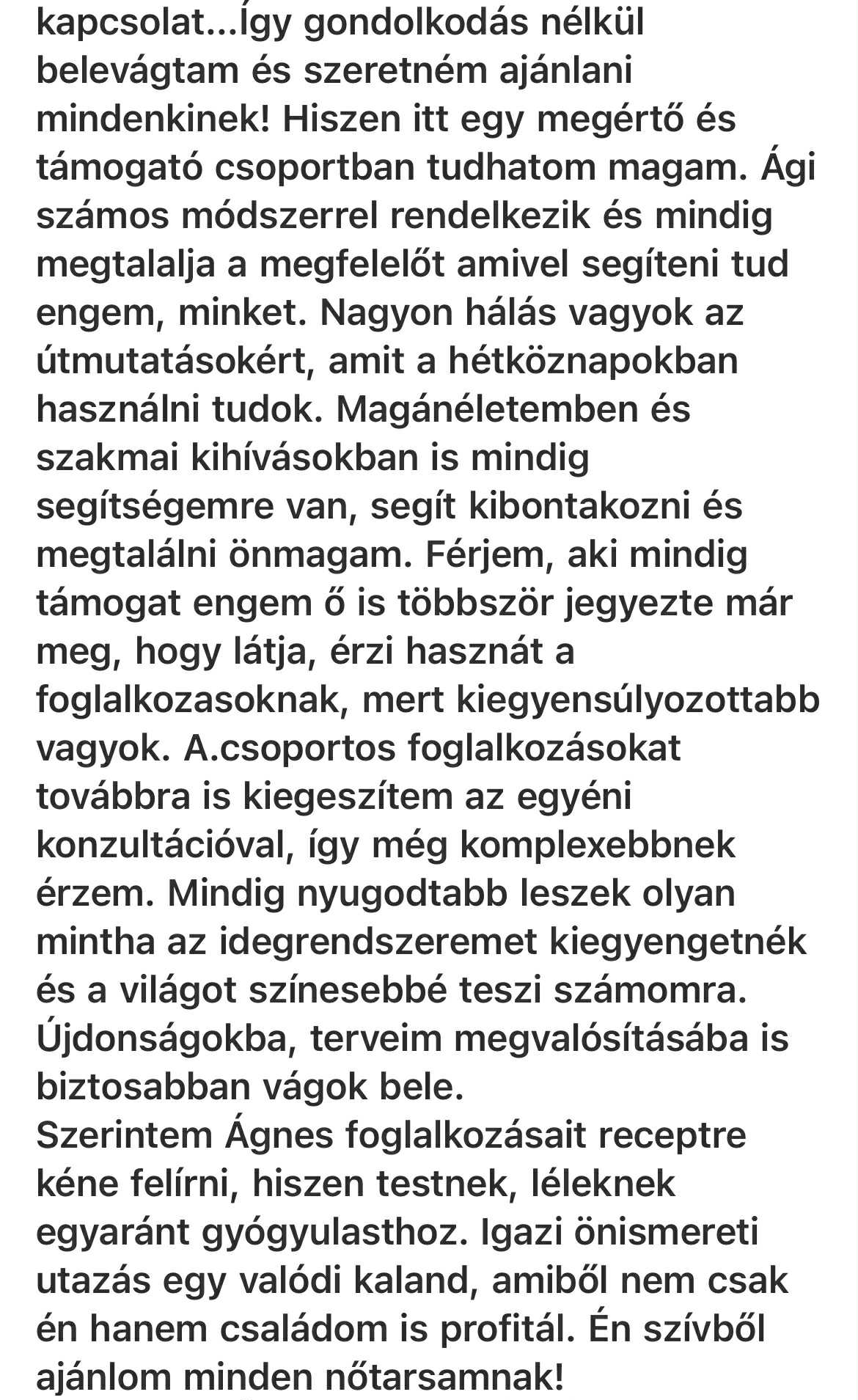 visszajelzés a Szívből Élek programhoz